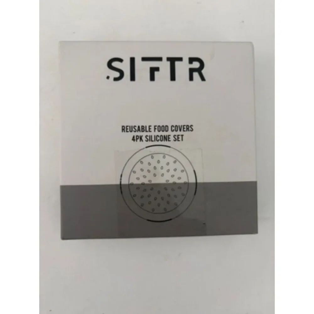 SIFTR Reusable food covers 4 pk SIlicone set - Various colors